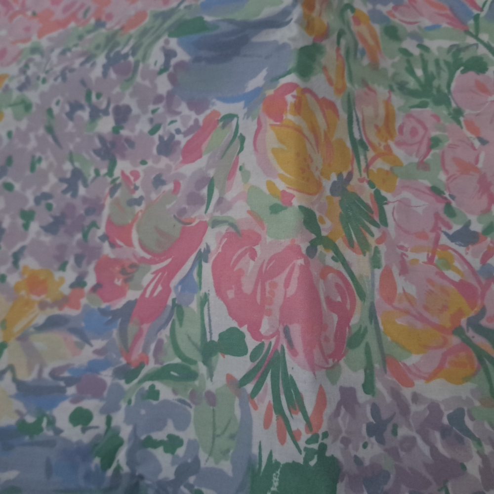 VTG WEST POINT PEPPERELL pillow shams tulip pastel floral eyelet border Chic USA